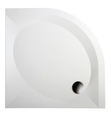 dušas paliktnis Art, 1000x1000 mm, r=550, ar paneli, balts